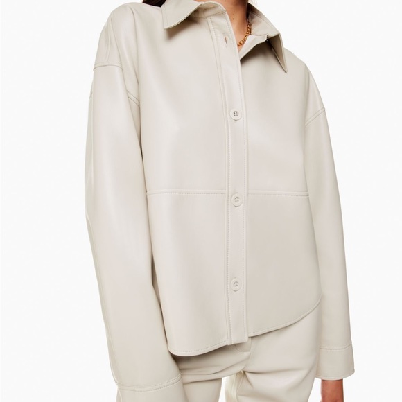 (SOLD ON FB) ARITZIA BABATON Pelli Cropped Shirt Jacket - Picture 3 of 6